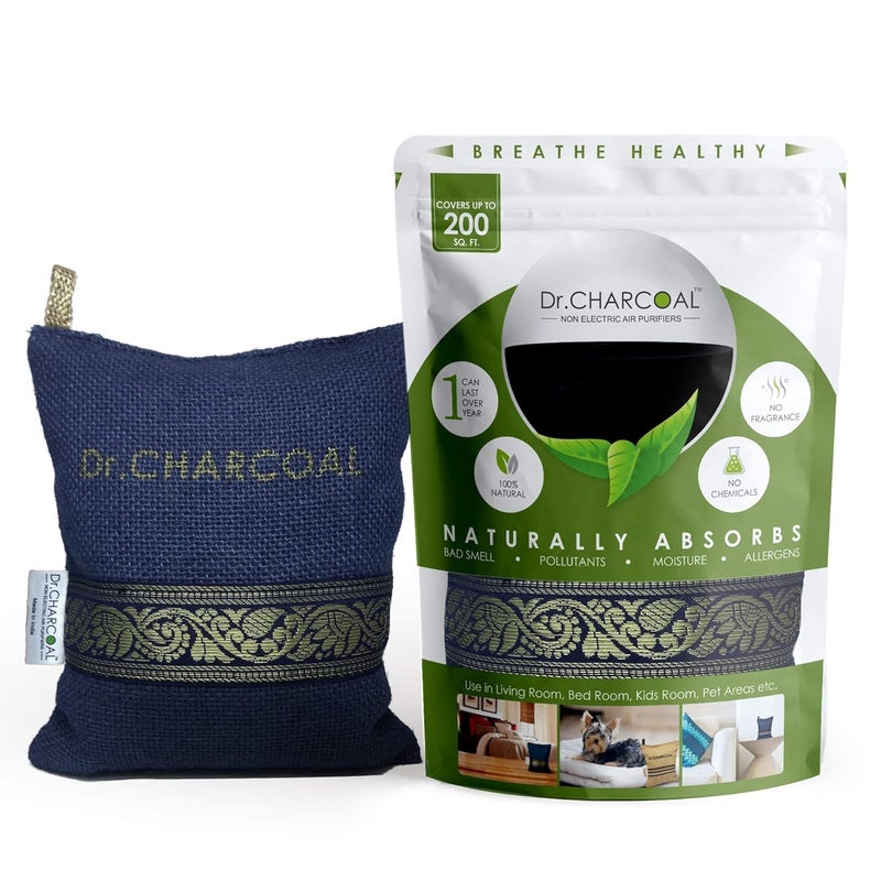 Dr. CHARCOAL Dr CHARCOAL NonElectric Air Purifier And Dehumidifier For Home Office Living Room Kids Room Bedroom Pet Areas 500 Grams Classic Neel Powder - Image 1
