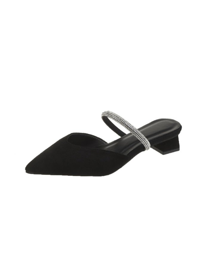 Rup Art Low Block Heel Fashion Ladies Slippers Elegant Women’s Pointed Toe Slippers  - Image 1