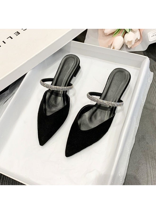 Rup Art Low Block Heel Fashion Ladies Slippers Elegant Women’s Pointed Toe Slippers  - Image 2