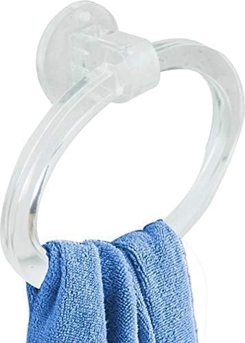 Elexa Hardware Unbreakable ABS Plastic Wall-Mounted Towel & Napkin Ring Holder | Round Design for Kitchen & Bathroom | Pack of 1 - Image 1