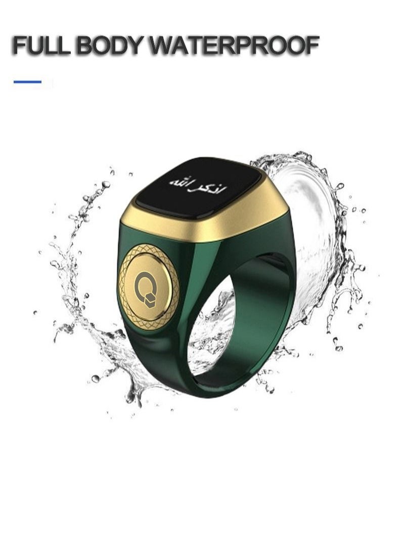 ULHYC - 20mm Zikr Ring Smart Ring with Vibration Reminder Tasbih Counter and Bluetooth Connection for Exclusive IQIBLA App and 5 Daily Prayer Reminders - Image 1