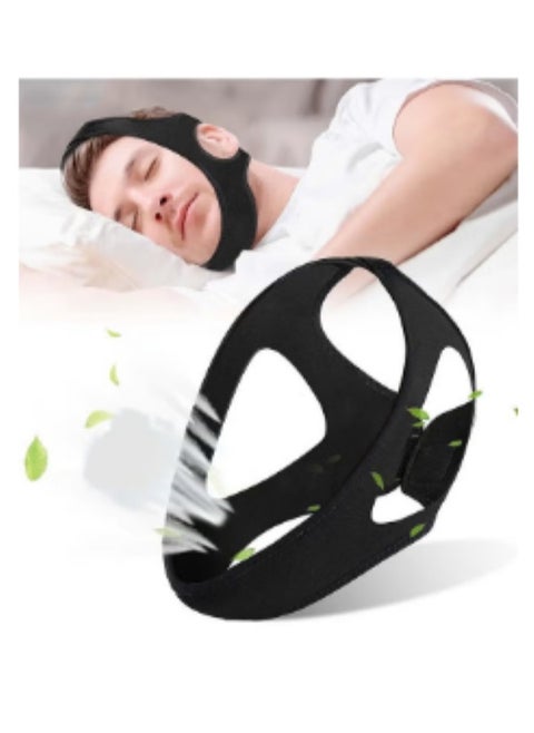Breathable Anti Snoring Chin Strap, Correction of Open Mouth Respiratory Resistance to Snoring Strap, Keep Mouth Closed While Sleeping for Men and Women