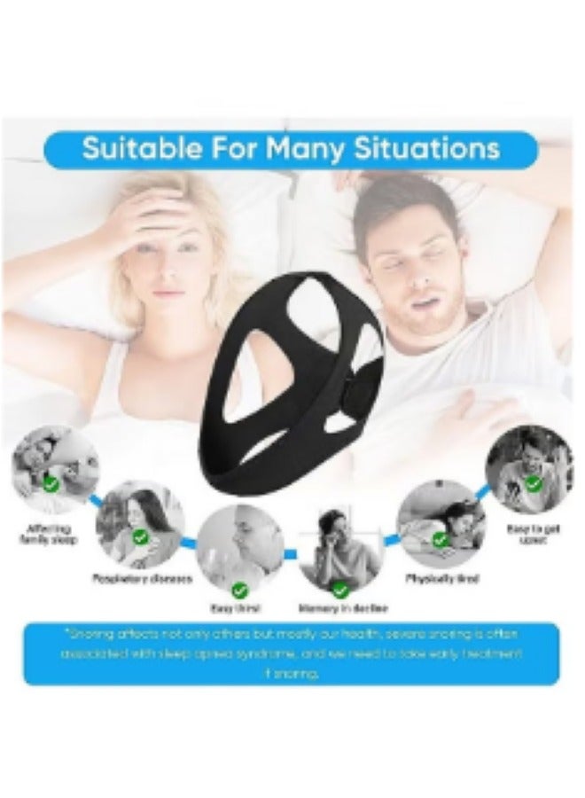 Generic Breathable Anti Snoring Chin Strap, Correction of Open Mouth Respiratory Resistance to Snoring Strap, Keep Mouth Closed While Sleeping for Men and Women  - Image 3
