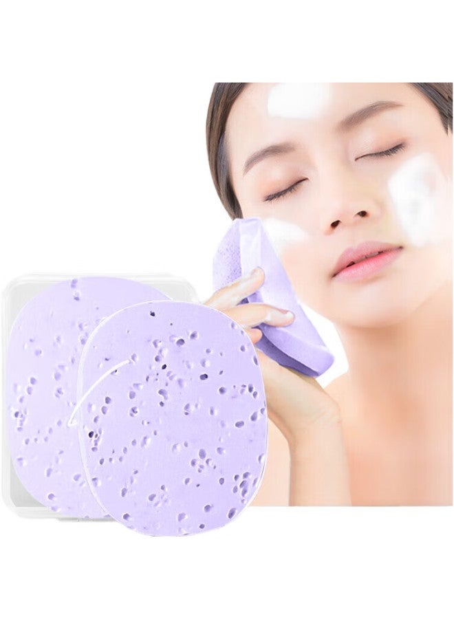 Uplus Extra Large And Thick Cleaning Power Strong Mesh Multi-Hole Face Cleansing Puff Beehive Facial Cleansing Puff 2 Pieces With Storage Box - Image 1