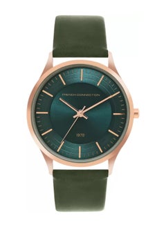 French Connection Men’s Analogue Quartz Green Dial Leather Straps Watch FCN00047C - 42mm  - Image 1