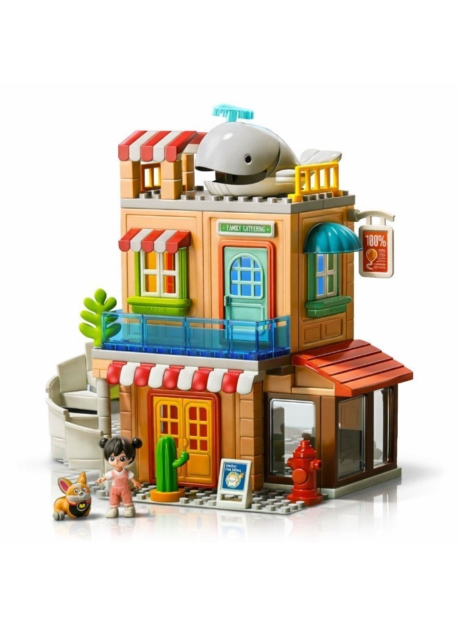 FEELO Building Set – Genius Architect Series – Creative Multi-Storey House with Interior Accessories & Mini Figure – 141 Pieces – Ages 3+ - Image 1