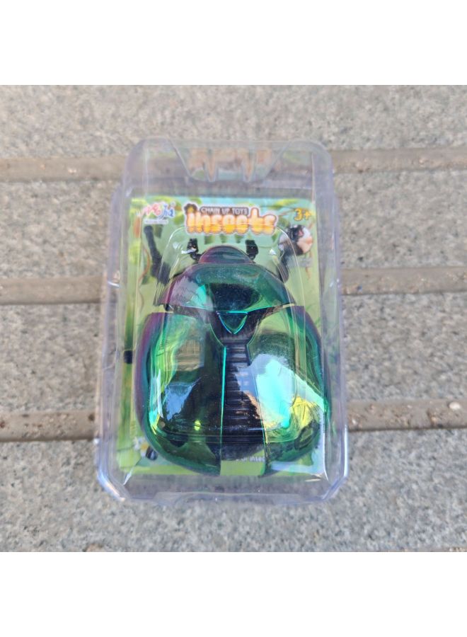 Creative Coil Chain Simulation Fighting Beetle Bees Ladybug Scarab Mono Fairy Insect Model Educational Toys-Color:Electroplated Color Version (37g)  - Image 1