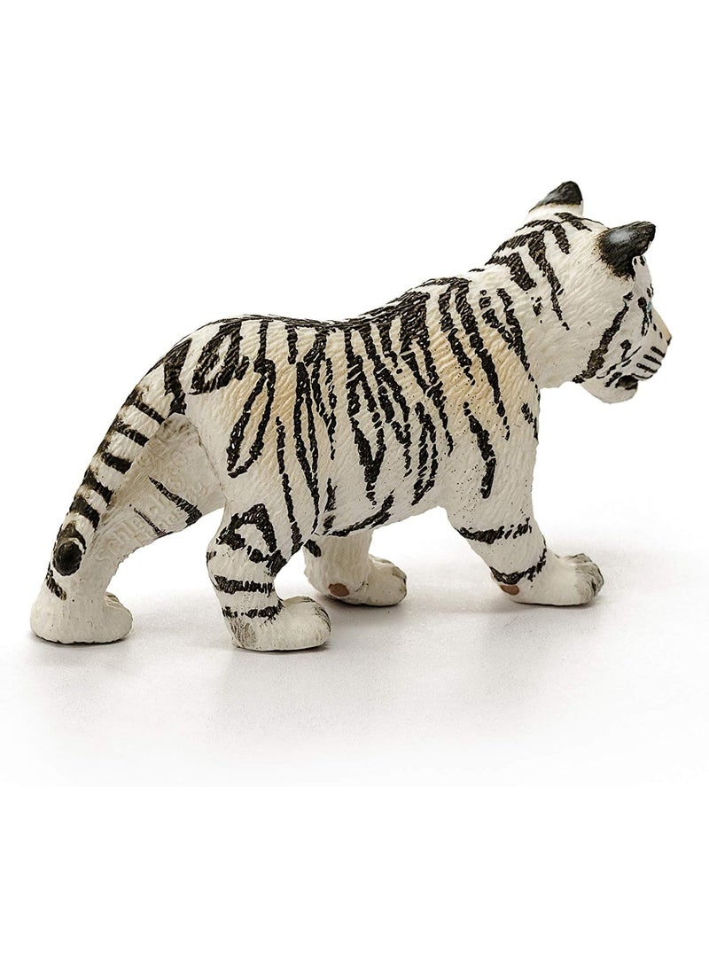 Schleich Tiger Cub Toy Figure, White, Black, 14732 - Image 2