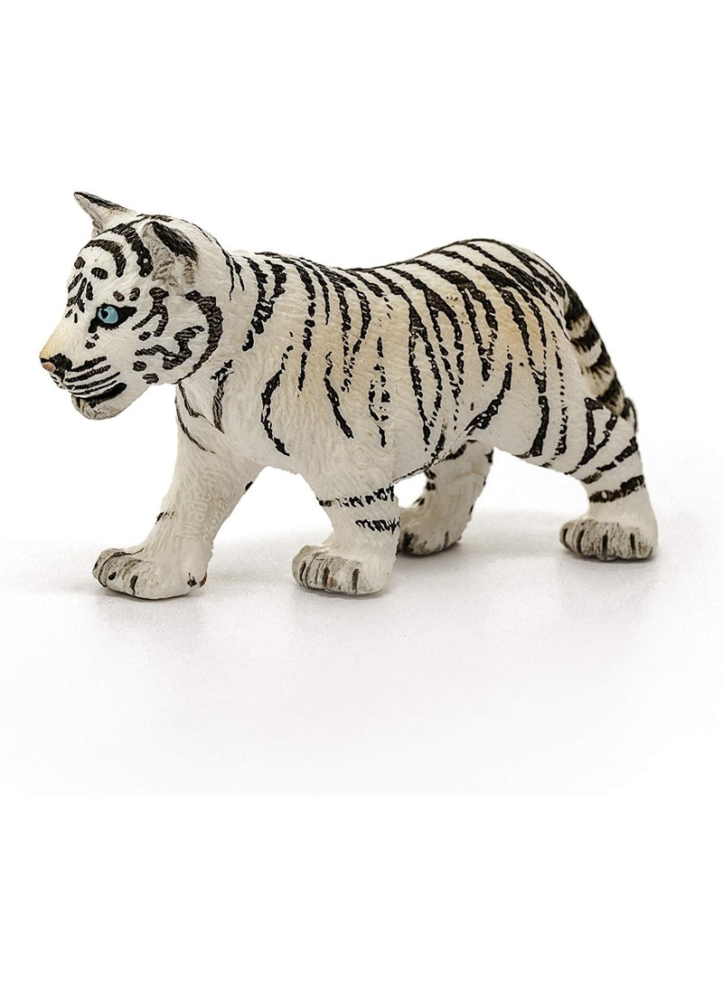 Schleich Tiger Cub Toy Figure, White, Black, 14732 - Image 4