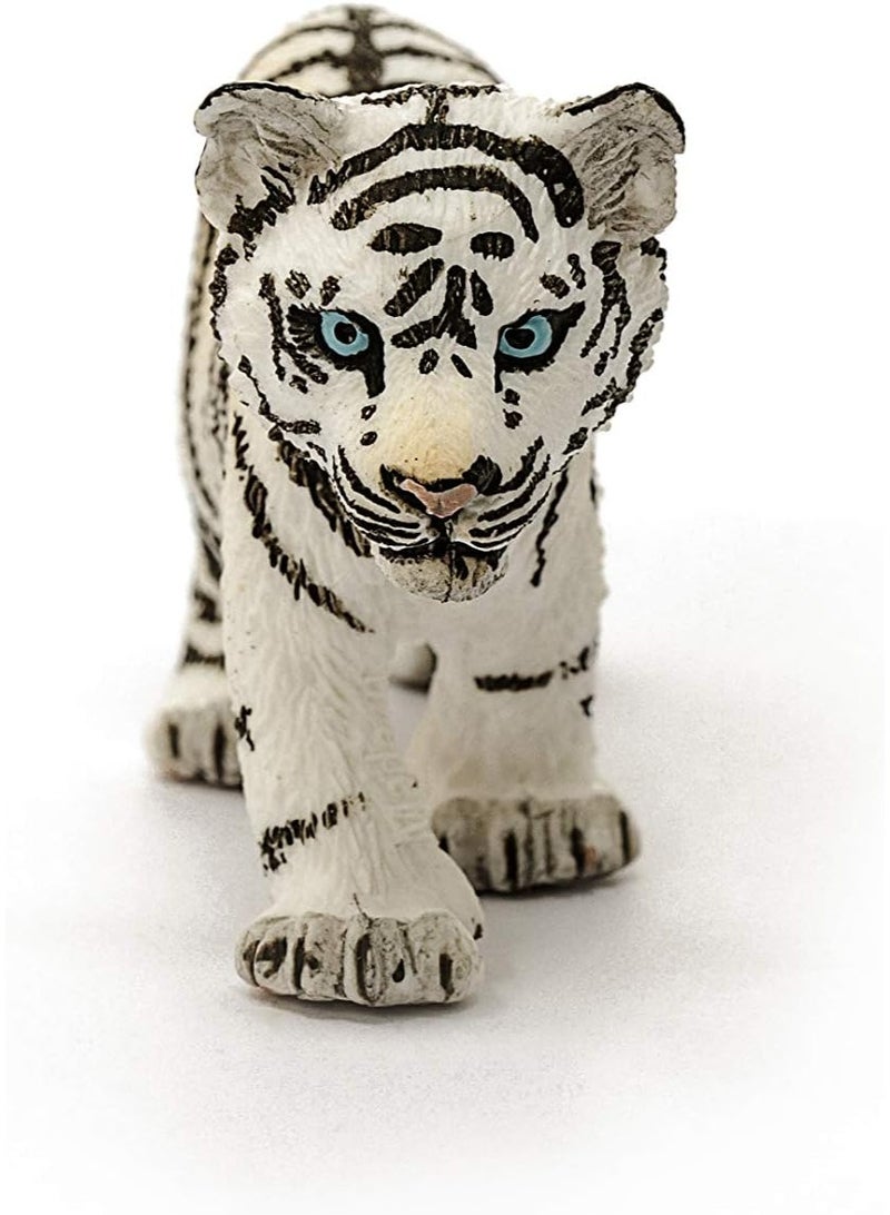 Schleich Tiger Cub Toy Figure, White, Black, 14732 - Image 5