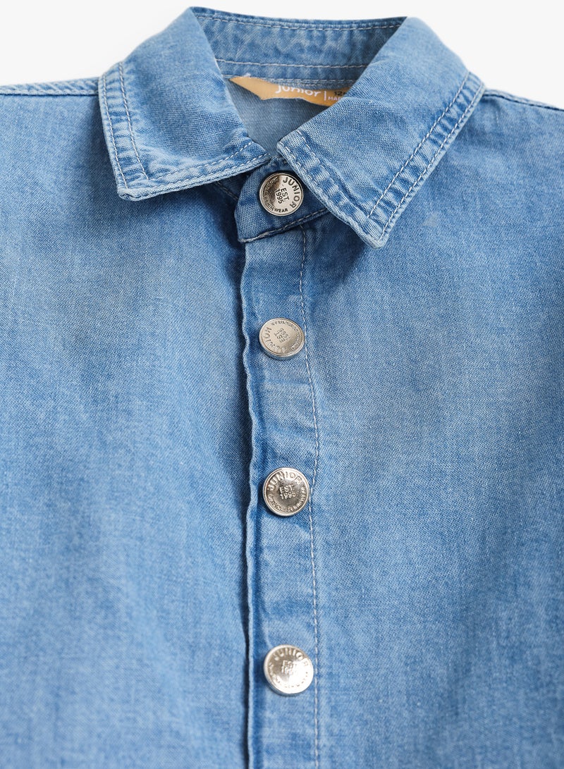 Junior Baby Boys Denim Shirt - Image 2