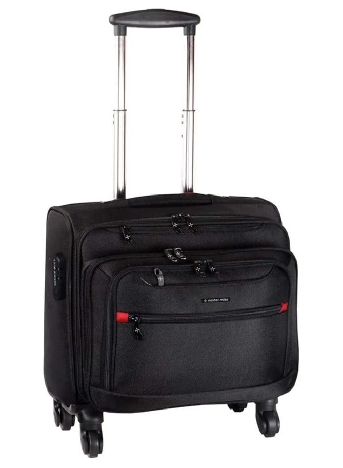 nasher miles Wall Street Polyester 41 cms Black Softsided Cabin Luggage (Wall Street DL824)  - Image 1