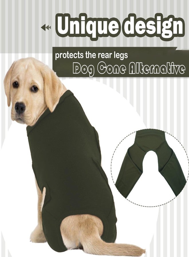 ROZKITCH Dog Leg Sleeve Rear Legs, Pet Sleeve to Prevent Licking Wound Elbow Protector, Dog Recovery Suit Cone Collar Alternative for Sprain ACL CCL Arthritis Joint Care Green XS - Image 5