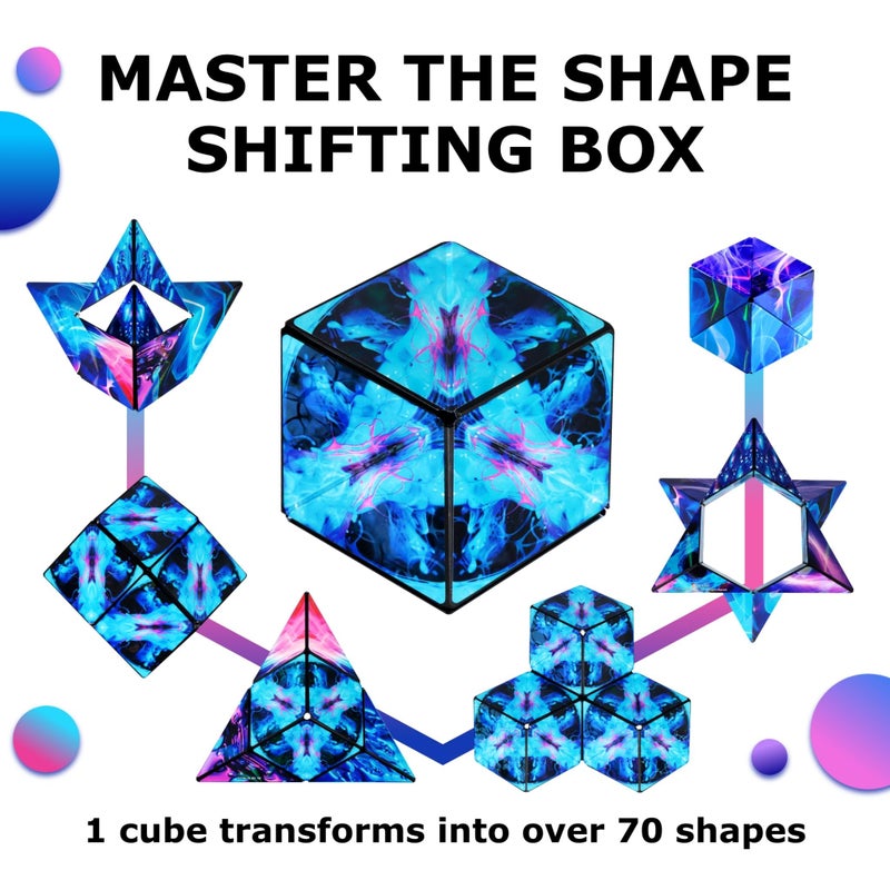 Shashibo Shape Shifting Box - STEM Fidget Toy with Ultra Strong Magnets - Sensory Puzzle Cube Transforms Into 100+ Shapes, Easter Basket Stuffers Gift for Kids, Teens, and Adults (Vapor) - Image 5