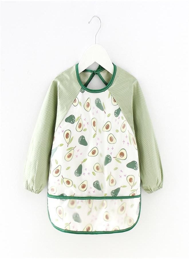 Generic - Kids Waterproof Long Sleeve Reversible - Baby Feeding Apron, Cotton Toddler Coverall, Infant Burp Cloth - Child's Protective Clothing (90) - Image 1