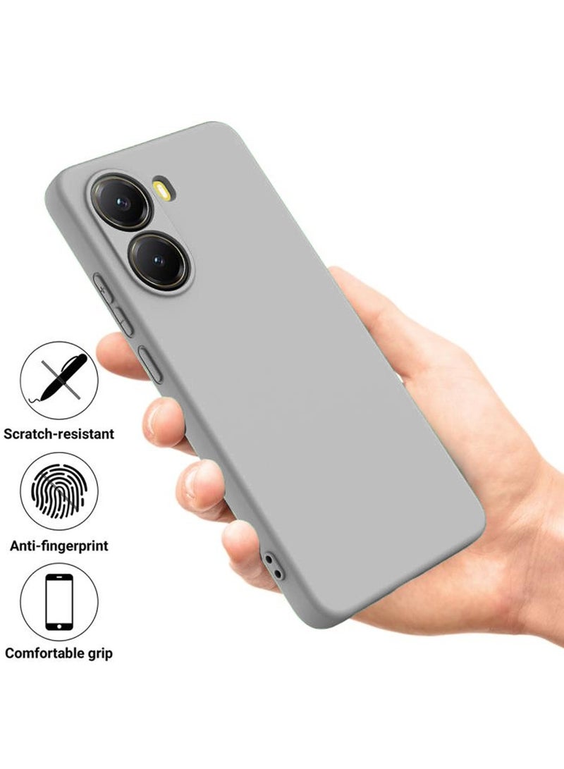 Wtech Xiaomi Poco X7 Pro 5G 2025 Premium Soft Liquid Silicone Case Cover - Grey - Image 2