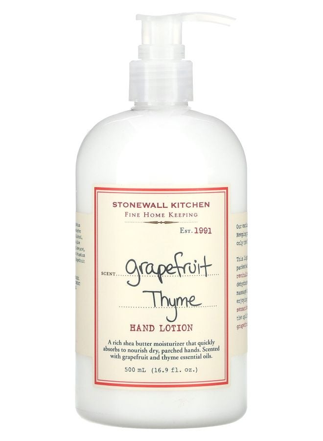 Hand Lotion Grapefruit Thyme 16.9 fl oz (500 ml)