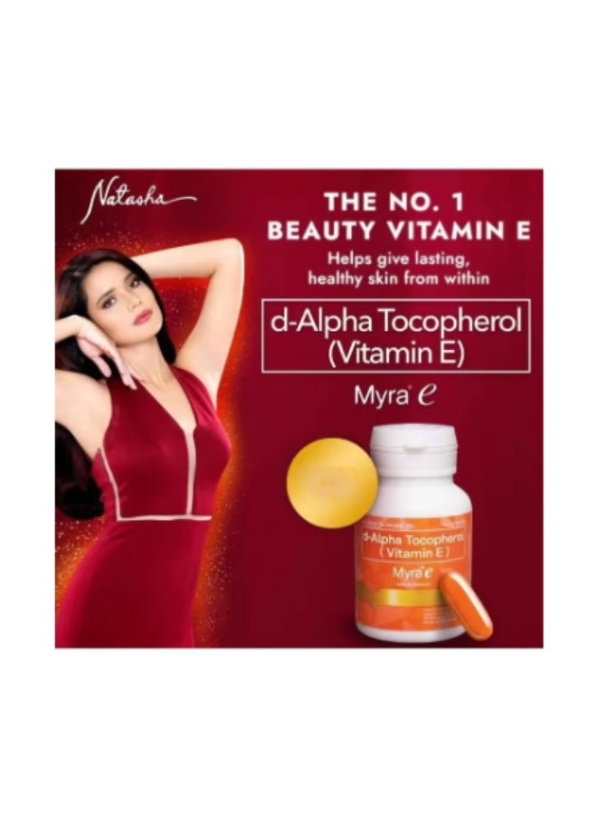 Myra E 400 IU Vitamin E Capsules 30’s | d-Alpha Tocopherol for Skin Glow & Antioxidant Protection - Image 4