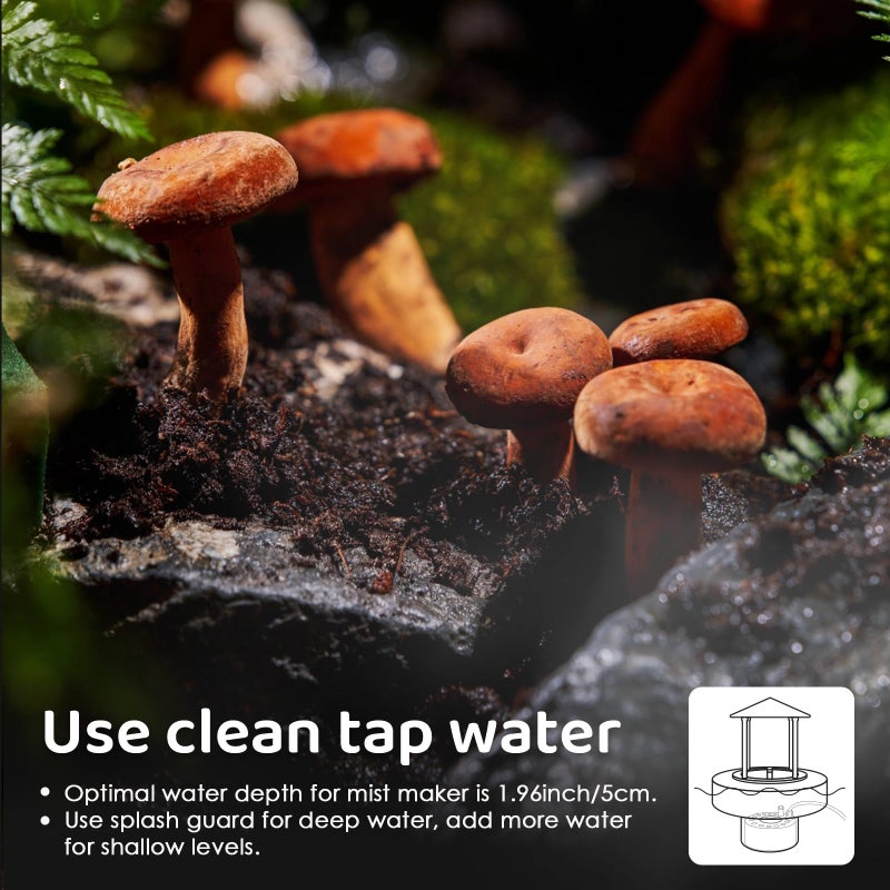 Mxmoonant 350ml/H Ultrasonic Mist Maker Fogger Metal Atomizer with Removable Splash Guard for Water Fountain Pond Pot Rockery Sink - Image 5