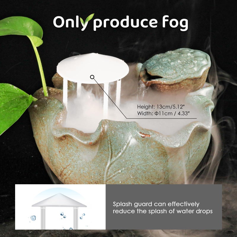 Mxmoonant 350ml/H Ultrasonic Mist Maker Fogger Metal Atomizer with Removable Splash Guard for Water Fountain Pond Pot Rockery Sink - Image 3