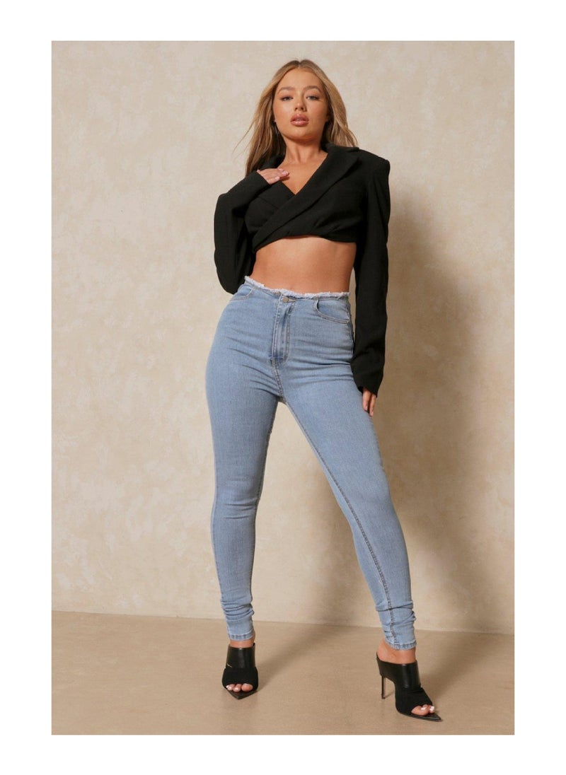Miss Pap - Super Stretch Raw Hem Skinny Jean - Image 1