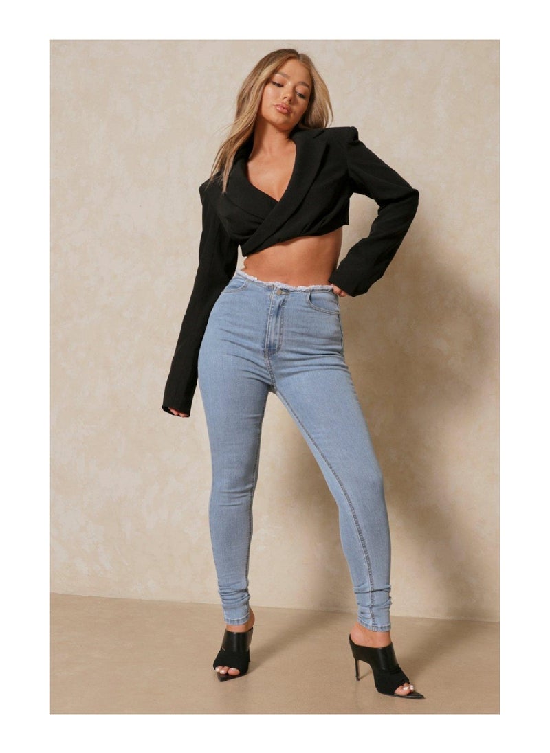 Miss Pap - Super Stretch Raw Hem Skinny Jean - Image 1