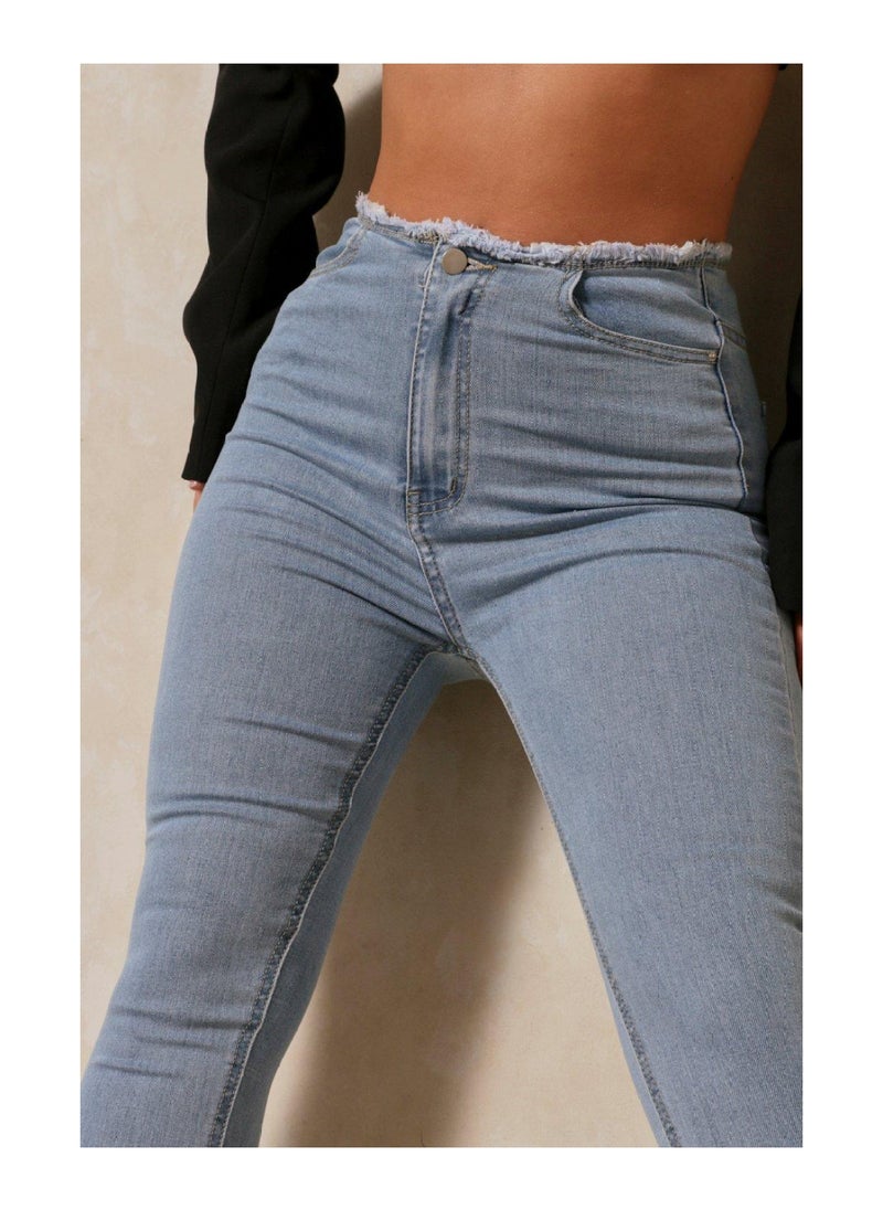 Miss Pap - Super Stretch Raw Hem Skinny Jean - Image 1