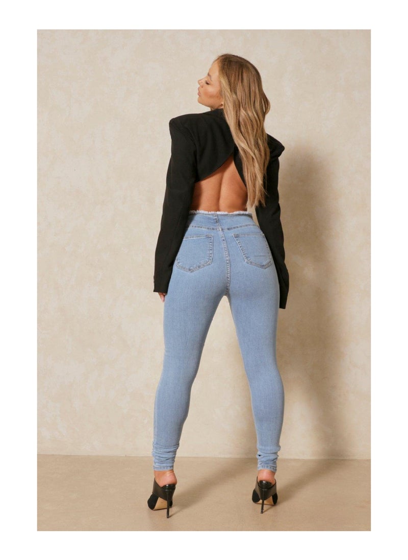 Miss Pap - Super Stretch Raw Hem Skinny Jean - Image 1