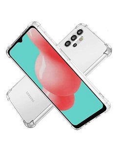 Shock Proof Case Cover with Back Stand for Samsung Galaxy M32 5G/a32 (Transparent)