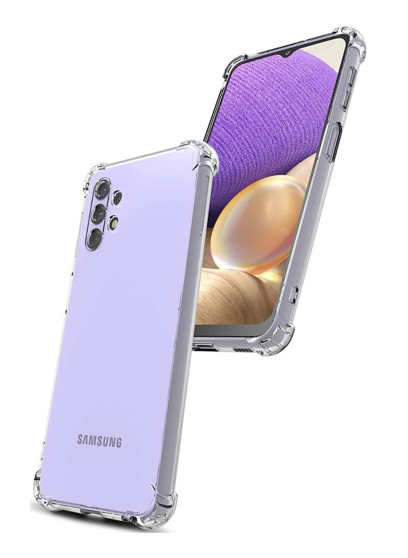 Generic - Shock Proof Case Cover with Back Stand for Samsung Galaxy M32 5G/a32 (Transparent) - Image 1