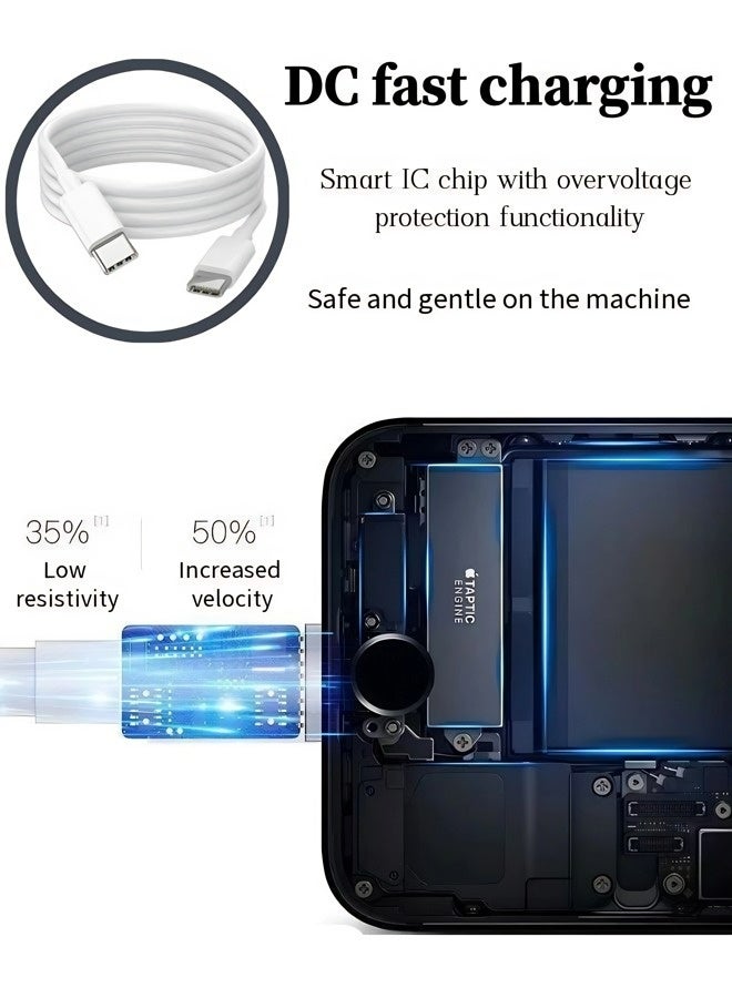 1-meter Type-C to Type-C high-speed fast charging data cable, durable and rugged/high-temperature resistant, compatible with multiple devices, protects your device, and adaptable to all scenarios. - Image 5