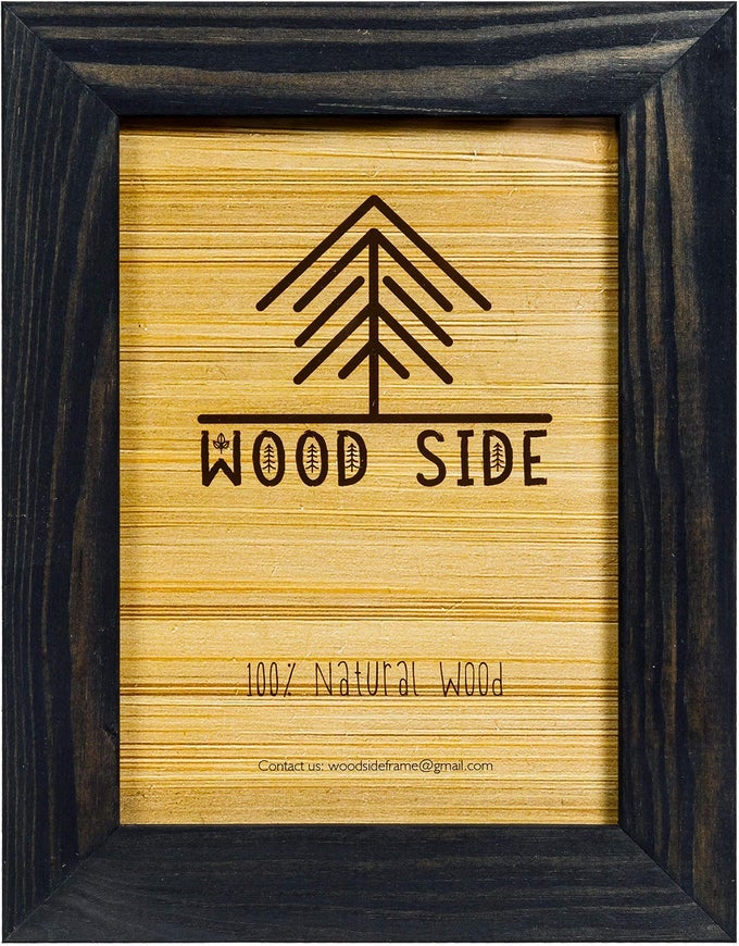 RUSTIC WOODEN PICTURE FRAME 11X14 NATURAL SOLID ECO DISTRESSED WOOD FOR WALL HANGING PHOTO FRAME BLACK CHARCOAL