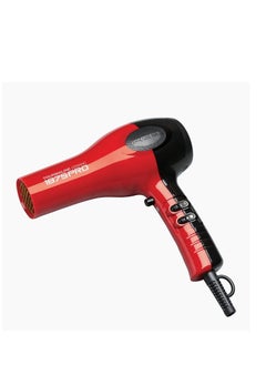 KISS KISS 1875 Watt Pro Tourmaline Ceramic Hair Dryer, Styling Edition, 3 Heat Settings, 2 Speed Settings, Cool Shot Button, 7 Blow Dryer Accessories Included - Red  - Image 3