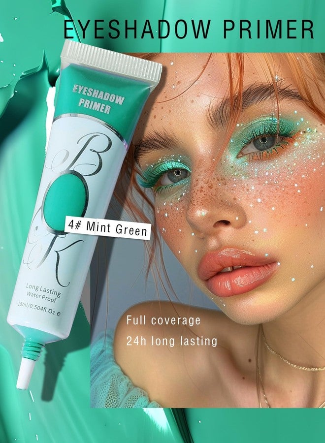 MAEPEOR Matte Eyeshadow Primer 6 Colors Prevent Oily Lids and Creasing Eye Primer Base Long-lasting Waterproof & Smudgeproof Eye Base Makeup for All Shadows (4 Mint Green) - Image 2