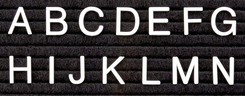 Quartet Characters for Felt Letter Boards, 1 Inch, Helvetica, White, 300 Letters, Numbers and Symbols (4423) - Image 3