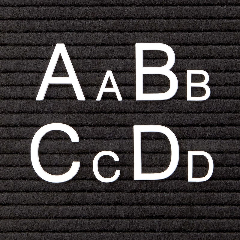 Quartet Characters for Felt Letter Boards, 1 Inch, Helvetica, White, 300 Letters, Numbers and Symbols (4423) - Image 4
