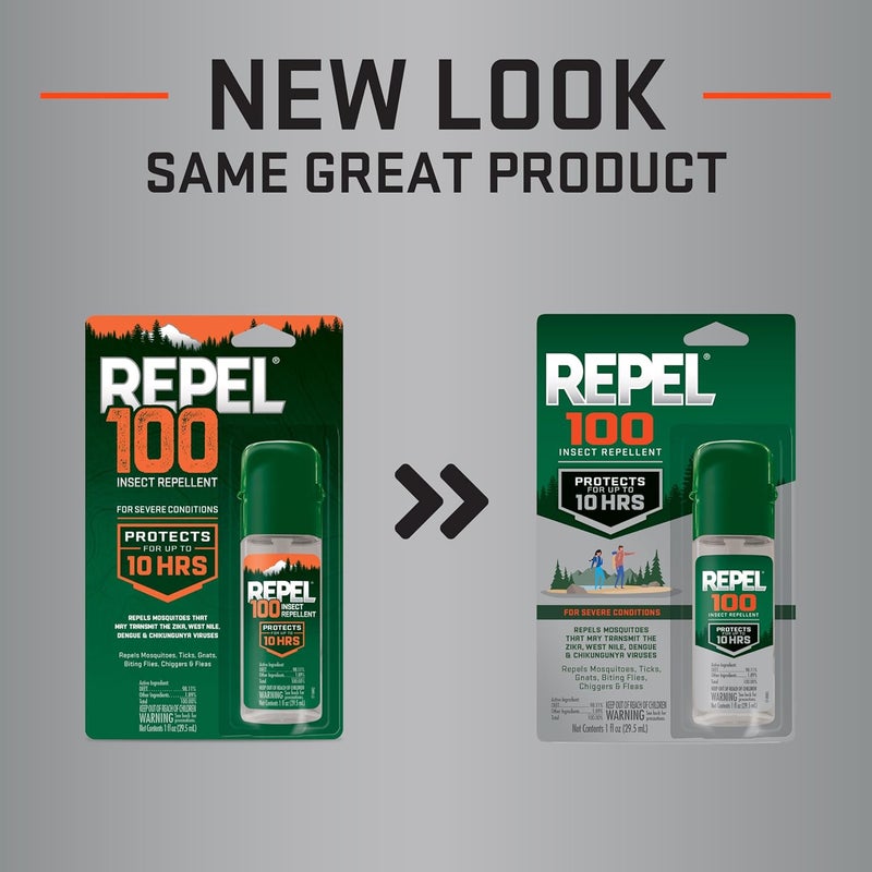 Repel 100 Insect Repellent, With DEET, 10-Hour Protection, 1-Ounce, (Pack of 6) - Image 2