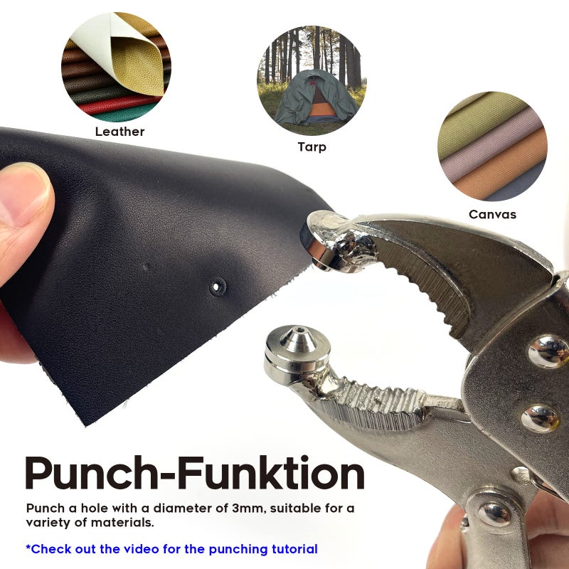 Rexhubro Snap Fastener Tool,Snap Tool for Boat Covers, Heavy Duty Snap Setter Pliers Canvas Snap Fasteners Kit Includes 60 Sets 15mm Stainless Snaps - Image 2
