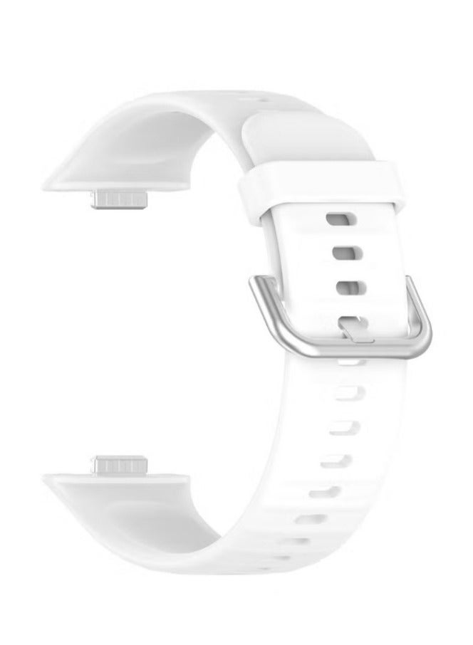 Youque 3 PCS Strap for HUAWEI Watch Fit 3, Silicone Watchband Replacement Bracelet Black, White and Blue  - Image 4