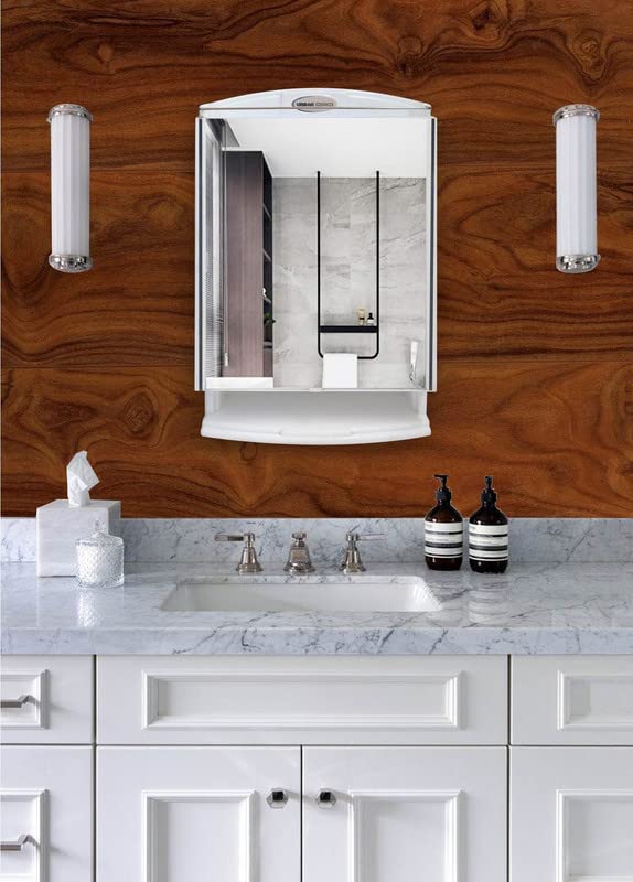 Urban Choice Urban Choice Grace Fine Ware Washbasin Cabinet with Mirror, Premium Wall Mounted Storage Cabinet with Magnetic Door & 4 Inner Shelve, Stylish & Heavy-Duty Plastic Cabinet for Storage  - Image 1