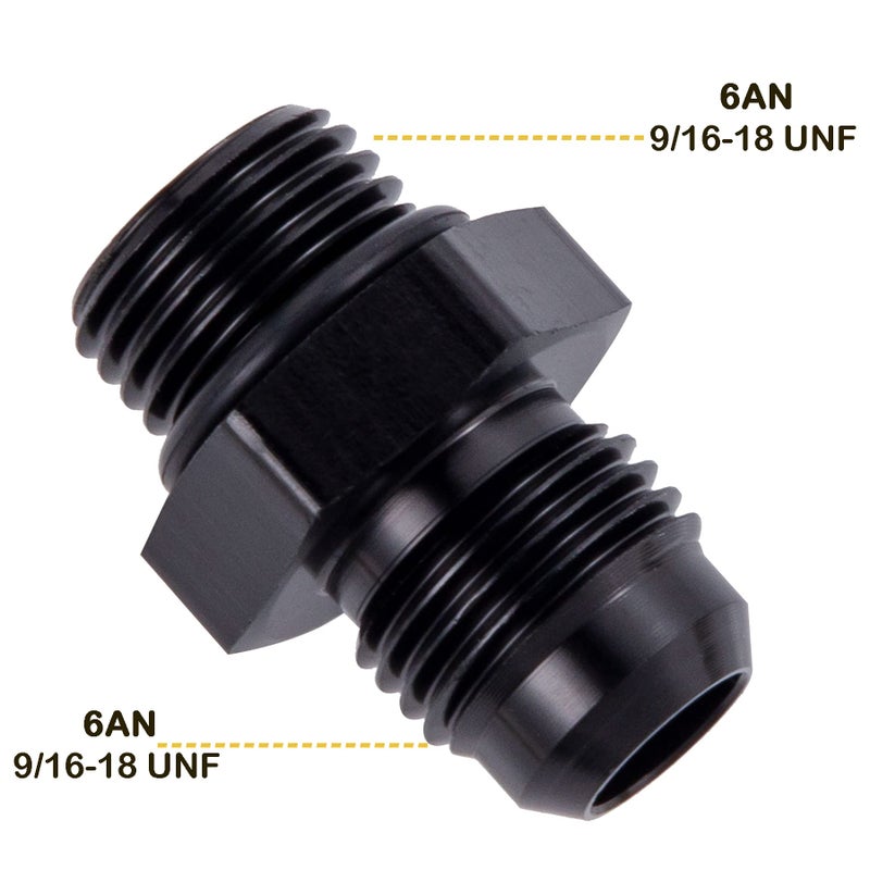 Breezliy 6AN Male Flare to AN6 ORB Male ORing Fitting Adapter 2PCS 2PCS 6an ORB to 6an - Image 4
