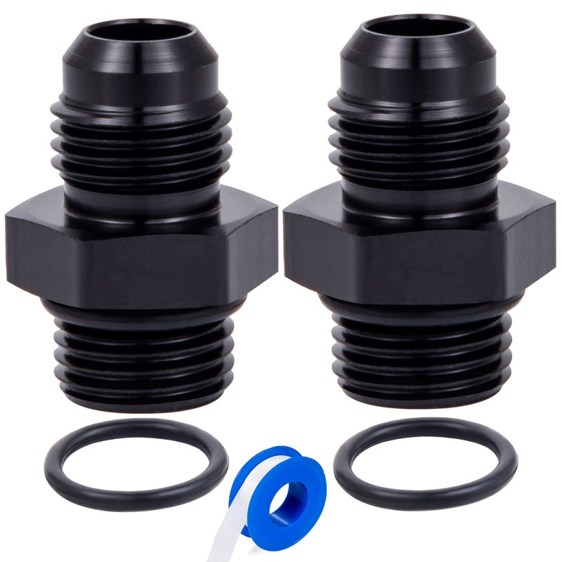 Breezliy 6AN Male Flare to AN6 ORB Male ORing Fitting Adapter 2PCS 2PCS 6an ORB to 6an - Image 2