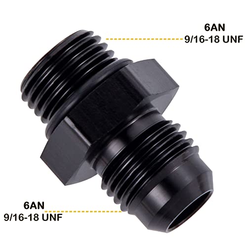 Breezliy 6AN Male Flare to AN6 ORB Male ORing Fitting Adapter 2PCS 2PCS 6an ORB to 6an - Image 3