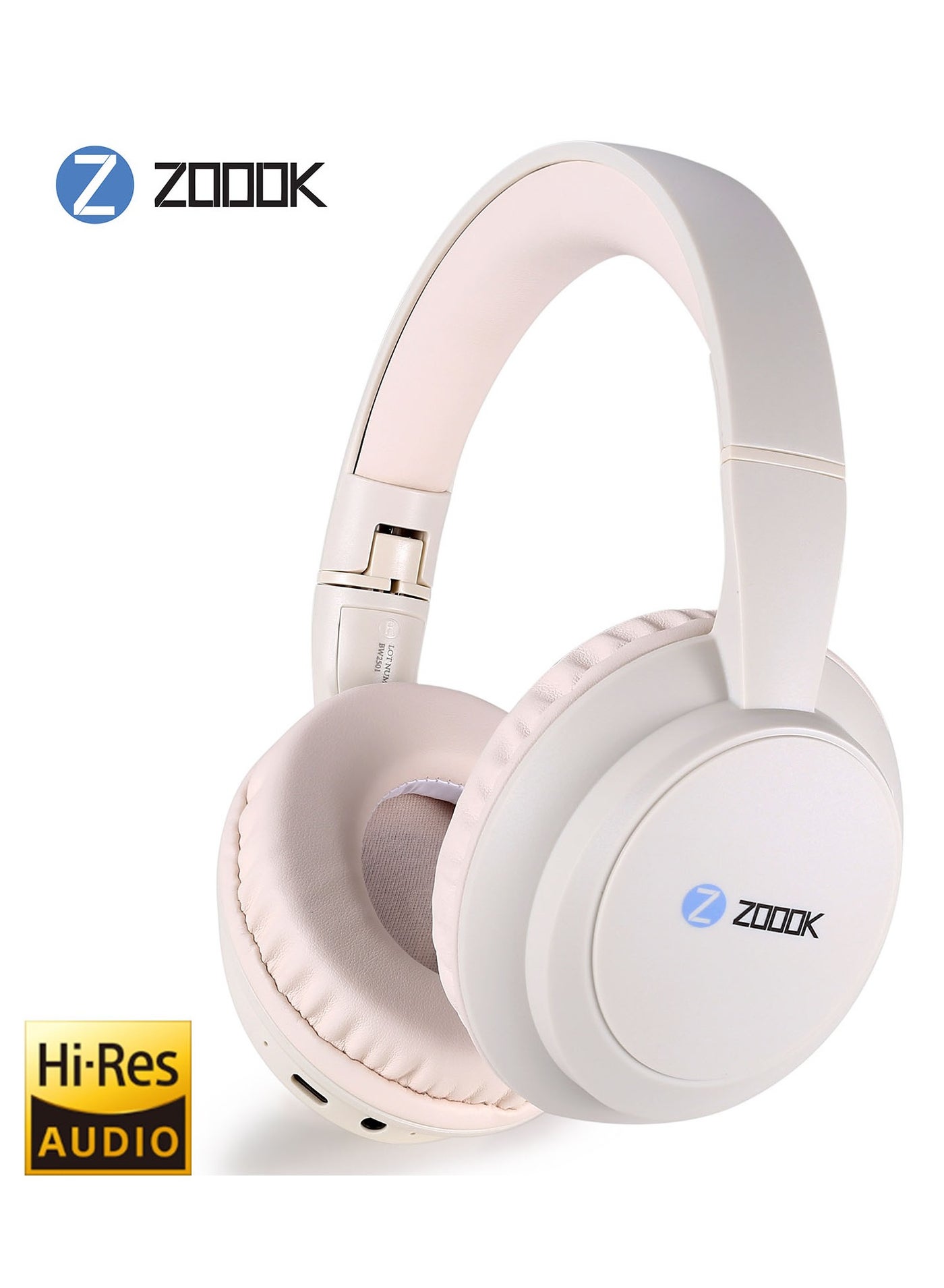 ENIGMA Wireless Headphones Bluetooth 5.0 Over-Ear Headset with Mic Hybrid Active Noise Cancelling Hi-Res Audio 30H Battery Wearing Detection Foldable for Travel, Work, Music, Call UAE Version