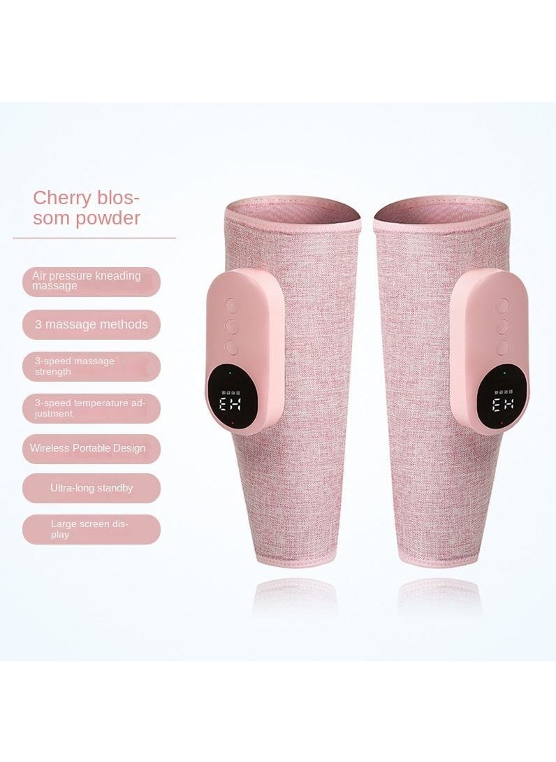 MileMelo One Pair Cordless Calf Massager with Heat, Leg Massager for Pain and Circulation with 3 Modes and 3 Intensities,Revitive Circulation Booster for Legs Air Compression Massager(Pink)  - Image 2