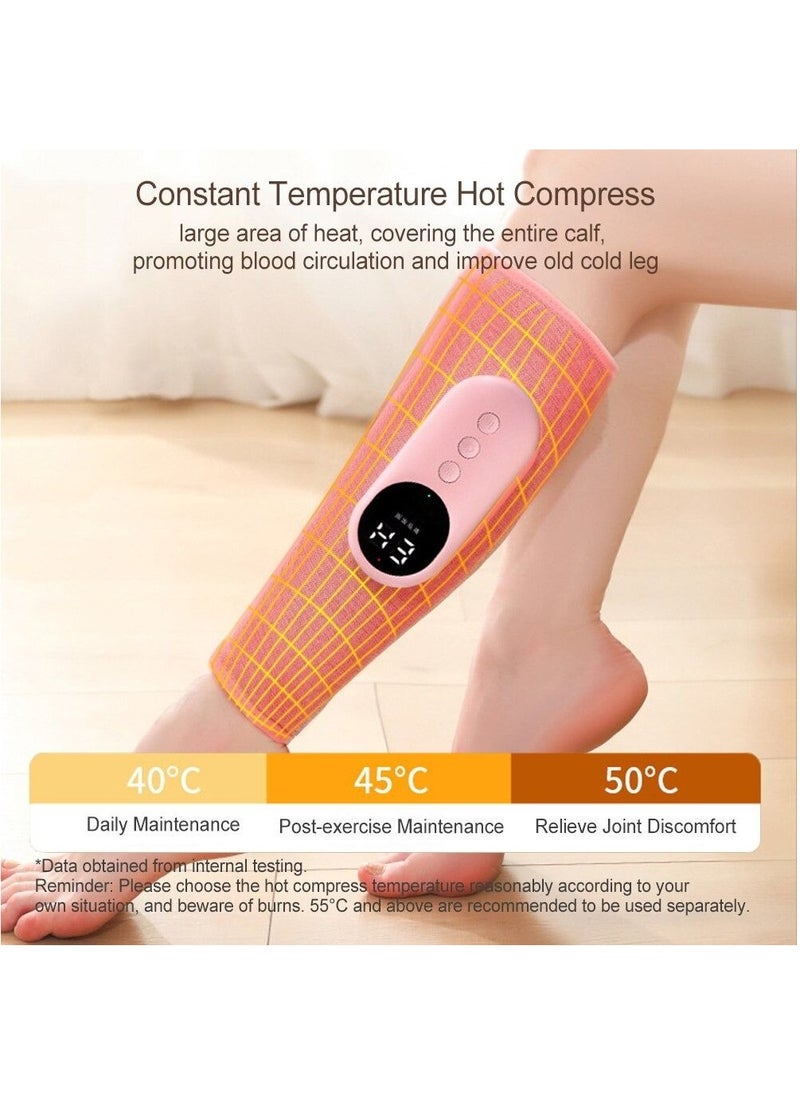 MileMelo One Pair Cordless Calf Massager with Heat, Leg Massager for Pain and Circulation with 3 Modes and 3 Intensities,Revitive Circulation Booster for Legs Air Compression Massager(Pink)  - Image 3