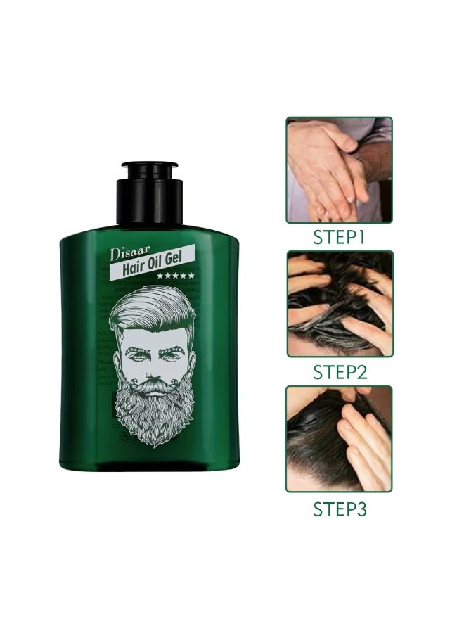 Disaar جل زيت الشعر 200 مل - جل تصفيف الشعر للرجال - منتجات العناية بالشعر - تصفيف الشعر طويل الأمد وزيت العناية بالشعر - جل تصفيف قوي الثبات - Image 4