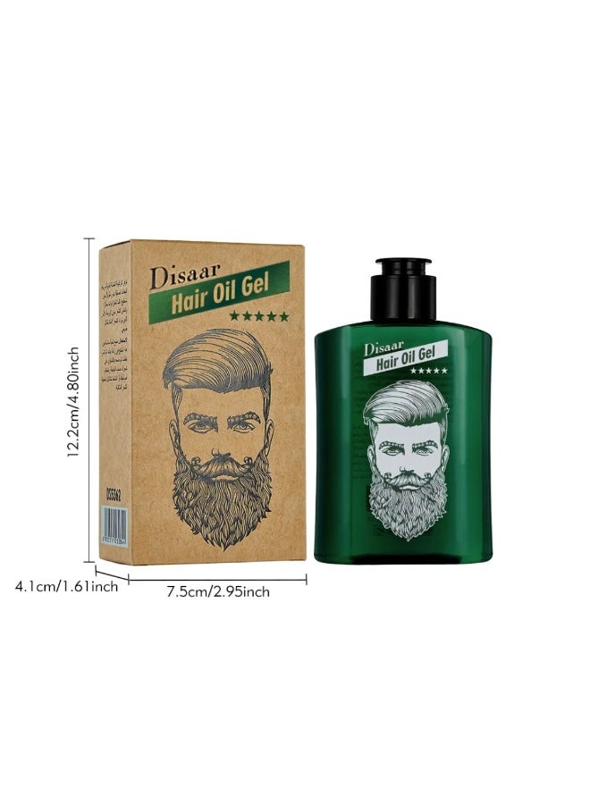 Disaar جل زيت الشعر 200 مل - جل تصفيف الشعر للرجال - منتجات العناية بالشعر - تصفيف الشعر طويل الأمد وزيت العناية بالشعر - جل تصفيف قوي الثبات - Image 5