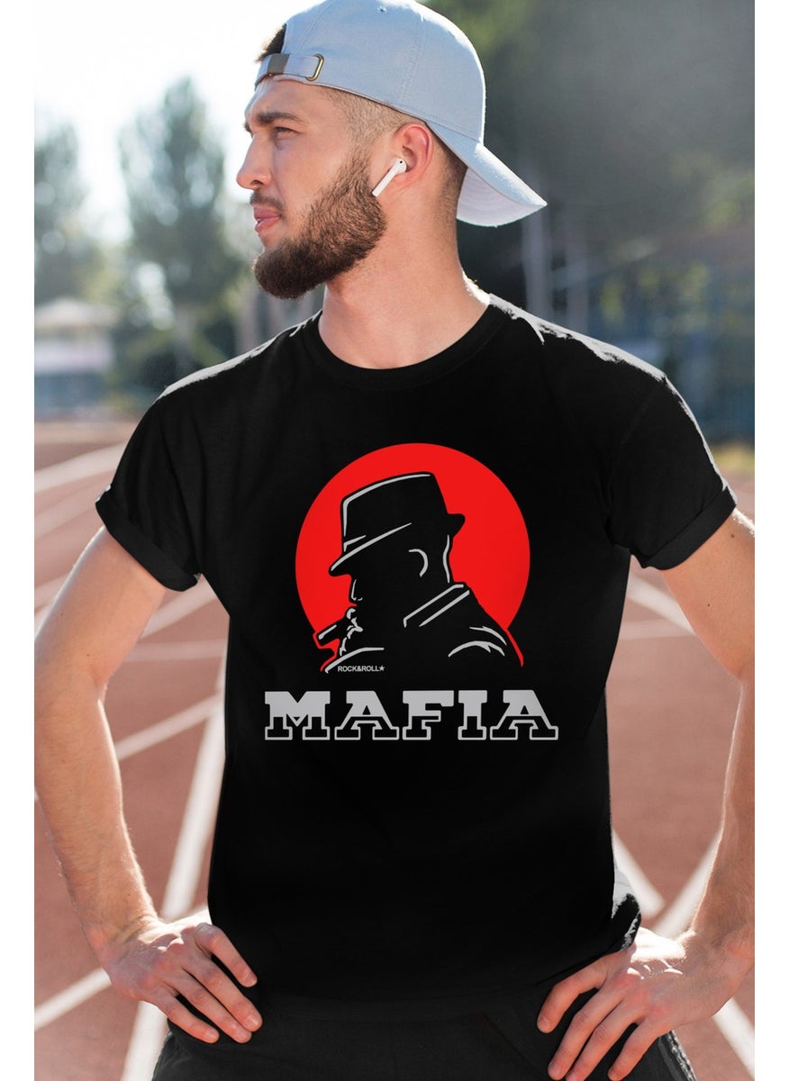 Rock&Roll Mafia Silhouette Black Short Sleeve Men's T-Shirt  - Image 1