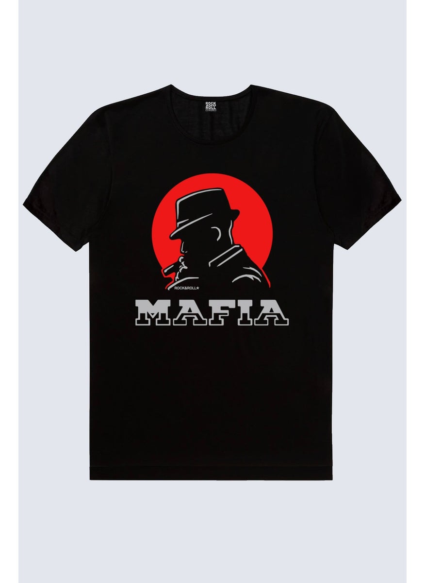 Rock&Roll Mafia Silhouette Black Short Sleeve Men's T-Shirt  - Image 3